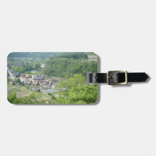 Scenic Japanese Mountain Village Luggage Tag
