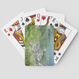 Scenic Japanese Mountain Village Luggage Tag Playing Cards