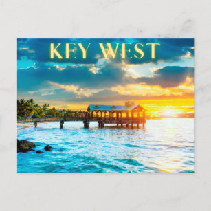 Scenic Key West Pier   Postcard