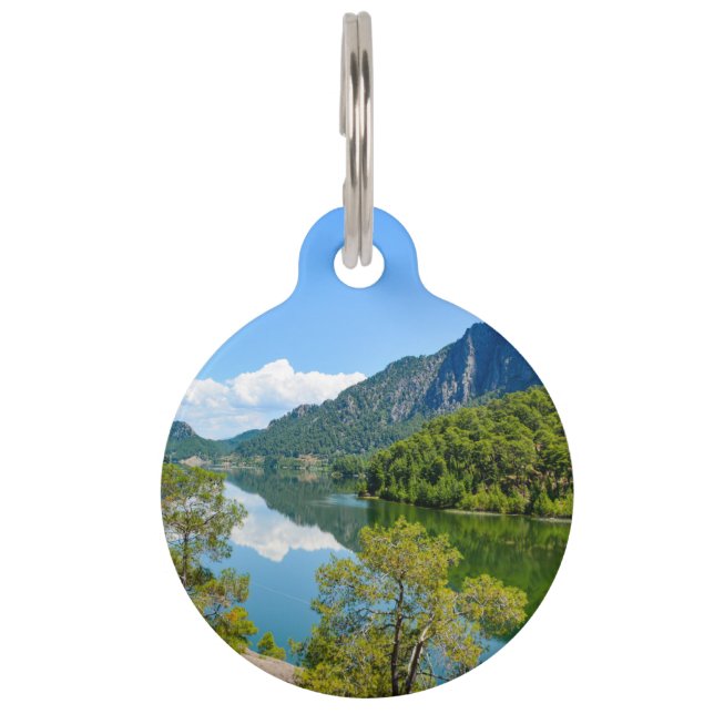 Scenic Lake Photo Pet Tag (Front)