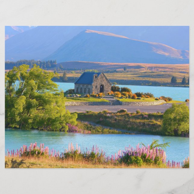 Scenic Lake Tekapo Scrapbook Paper (Front)