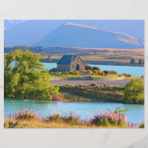Scenic Lake Tekapo Scrapbook Paper