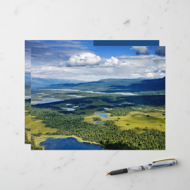 Scenic Lakes of Denali Scrapbook Paper (Front/Back In Situ)