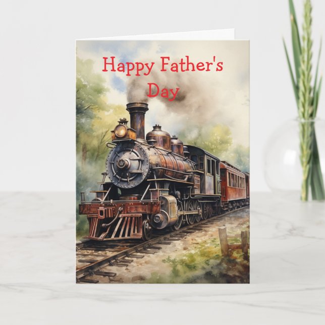 Scenic Landscape a Victorian Train Card (Front)