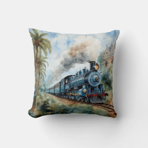 Scenic Landscape a Victorian Train Cushion