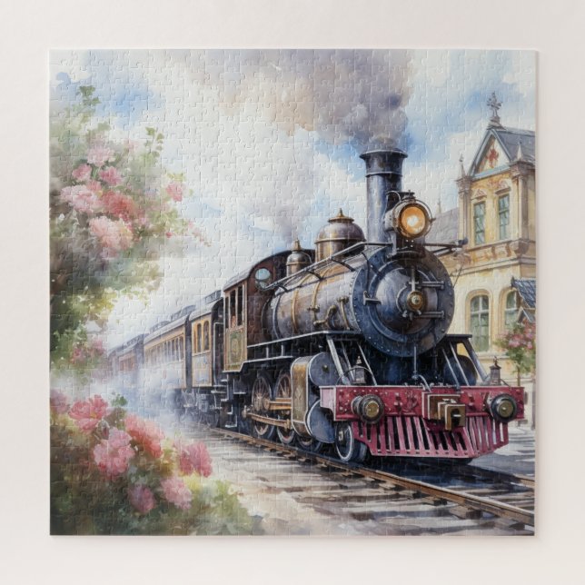 Scenic Landscape a Victorian Train Jigsaw Puzzle (Vertical)