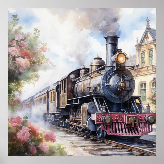 Scenic Landscape a Victorian Train Poster (Front)