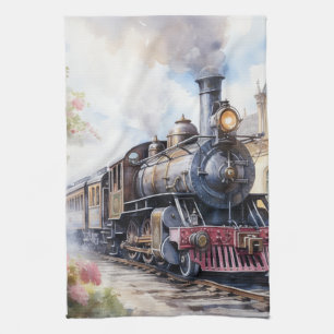 Scenic Landscape a Victorian Train Tea Towel