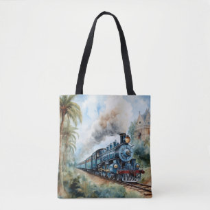 Scenic Landscape a Victorian Train Tote Bag