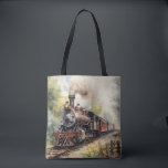 Scenic Landscape a Victorian Train Tote Bag<br><div class="desc">A lovely landscape with a Victorian train</div>