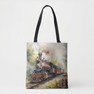 Scenic Landscape a Victorian Train Tote Bag