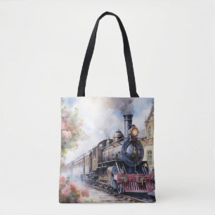 Scenic Landscape a Victorian Train Tote Bag