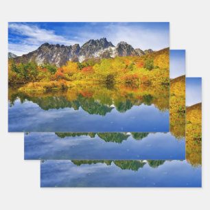 Scenic Landscape Forest and Mountains Wrapping Paper Sheet