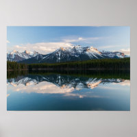 Scenic Landscape of Canadian Rockies at sunset