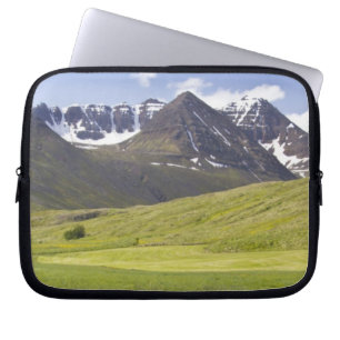 Scenic landscape of Svarfadardalur valley Laptop Sleeve