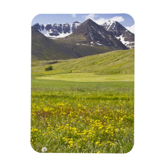 Scenic landscape of Svarfadardalur valley Magnet (Vertical)