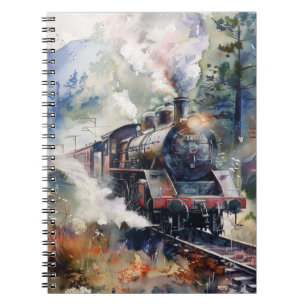 Scenic Landscape with Train Notebook