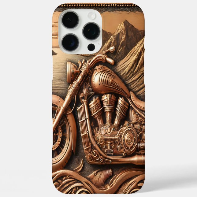 Scenic Leather-Style Motorcycle Art Case-Mate iPhone Case (Back)