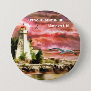 Scenic Let Your Light Shine Matthew 5:16 Button