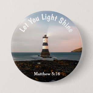 Scenic Let Your Light Shine Matthew 5:16 Button