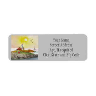Scenic Lighthouse Water RocksReturn Address