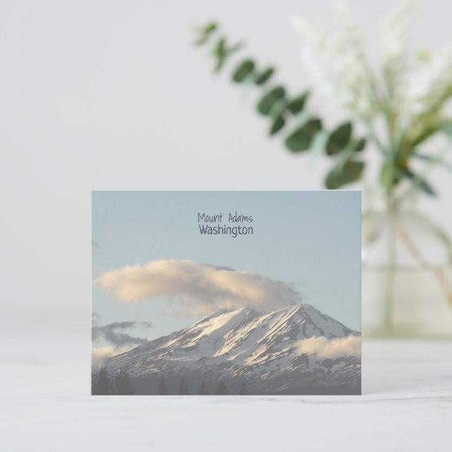 Scenic Mount Adams Washington Cloud Photo Postcard (Standing Front)