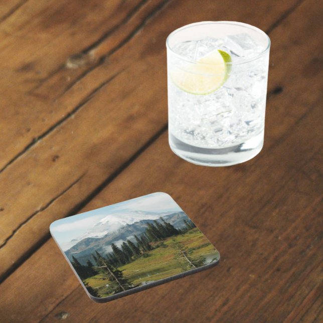 Scenic Mount Rainier Landscape Coaster (In Situ)
