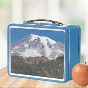Scenic Mount Rainier Landscape Photo Metal Lunch Box