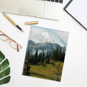 Scenic Mount Rainier Landscape Photo Notebook