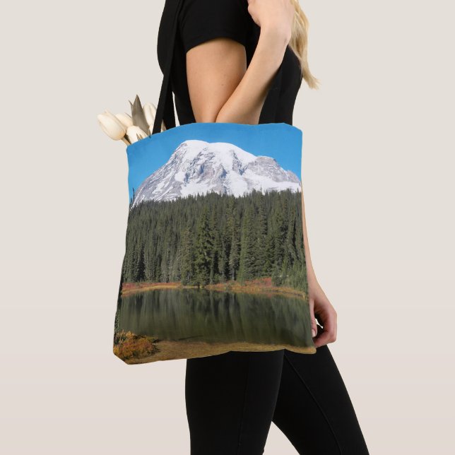 Scenic Mount Rainier Landscape Tote Bag (Close Up)