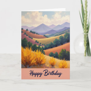 Scenic Mountain Birthday Card