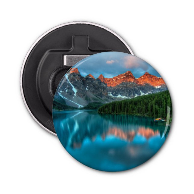 Scenic Mountain & Lake Landscape Photograph Bottle Opener (Front)