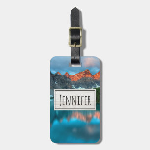 Scenic Mountain & Lake Landscape Photograph Luggage Tag