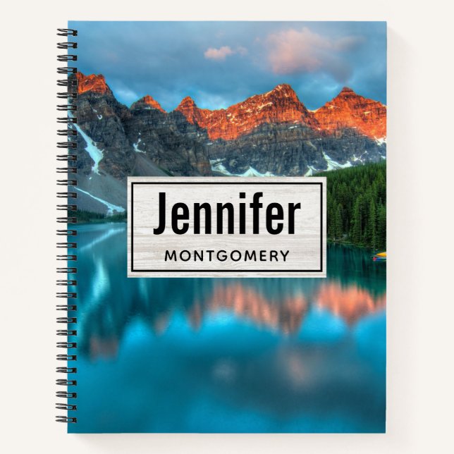 Scenic Mountain & Lake Landscape Photograph Notebook (Front)