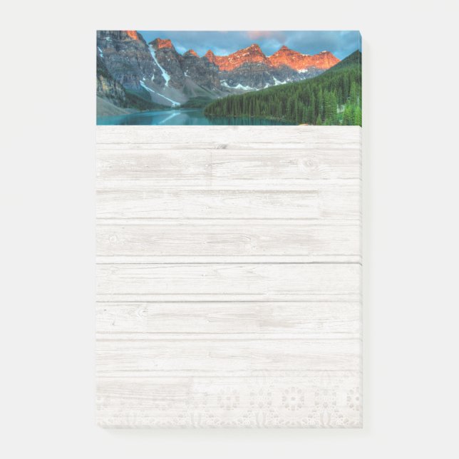 Scenic Mountain & Lake Landscape Photograph Post-it Notes (Front)