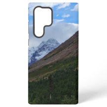 Scenic Mountain Valley Landscape with Snow Peaks