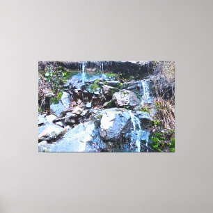 Scenic Mountain Waterfall - Wild Nature Romania Canvas Print