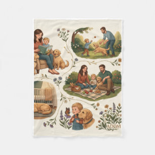 Scenic Nature Camp And Forest Memories Fleece Blan Blanket