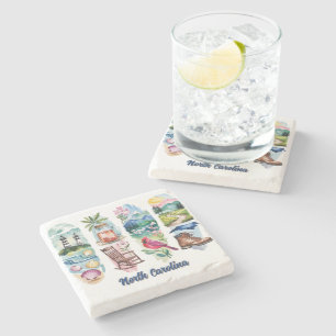 Scenic North Carolina Stone Coaster
