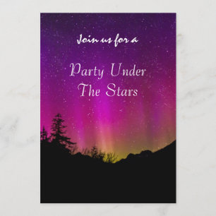 Scenic Northern Lights Aurora Borealis Party Invitation
