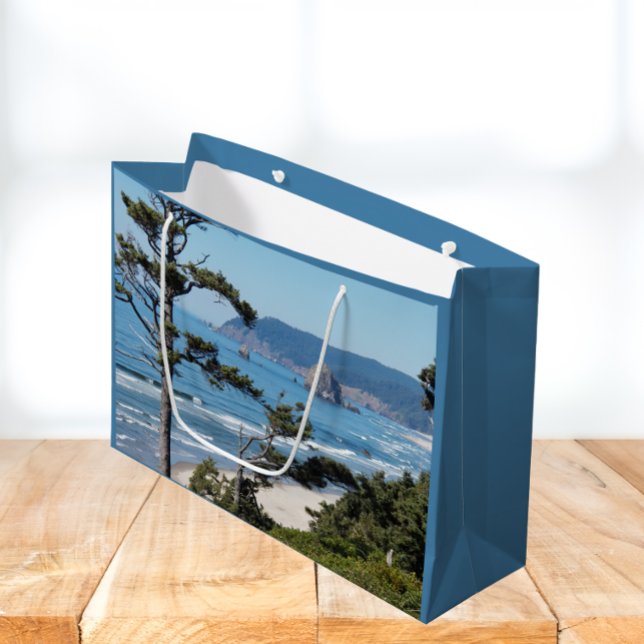 Scenic Ocean Beach Seascape Large Gift Bag (In Situ)