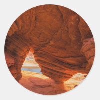 Scenic of eroded sandstone cave