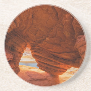 Scenic of eroded sandstone cave coaster