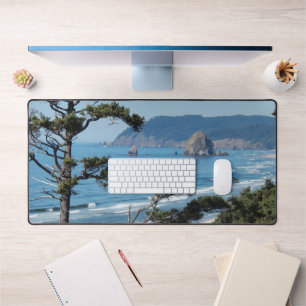 Scenic Oregon Coastline Seascape Desk Mat
