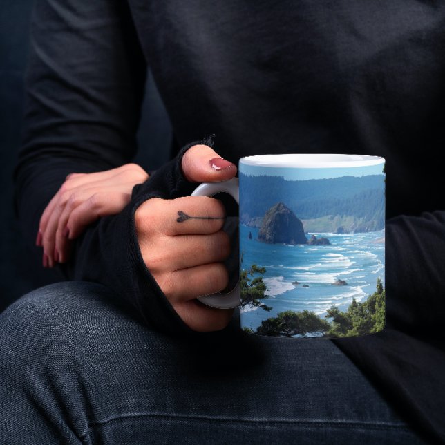 Scenic Oregon Seascape Coffee Mug (In Situ Held)