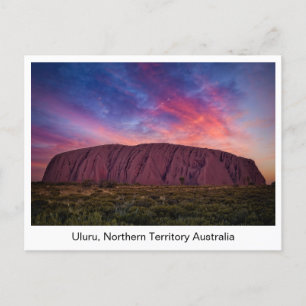 Scenic Photography - Uluru at Sunset Postcard