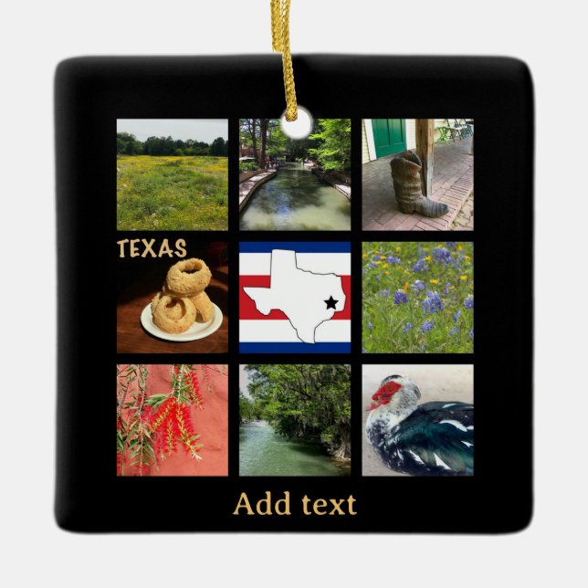 Scenic Photos of Texas  Ceramic Ornament (Front)