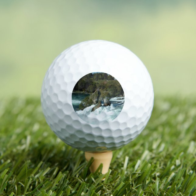 Scenic Rhine Falls in Switzerland Golf Balls (Insitu Tee)
