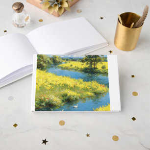 Scenic River & Duck Hardcover Notebook   Nature Ar Guest Book