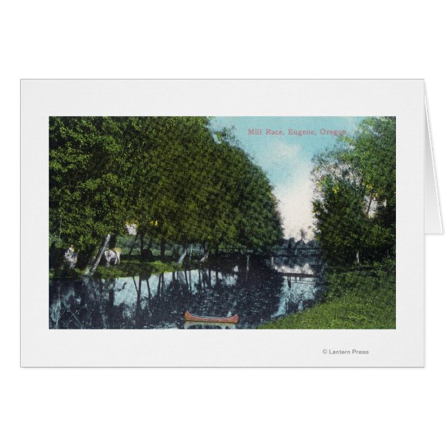 Scenic River with Canoe SceneEugene, OR (Front Horizontal)